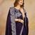 Purple Chiffon Sequin Embroidery Coding Work Saree with Unstitched Net Blouse 