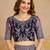 Trendmalls Purple Chiffon Sequin Embroidery Coding Work Saree with Unstitched Net Blouse 