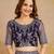 Purple Chiffon Sequin Embroidery Coding Work Saree with Unstitched Net Blouse 