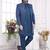 Men's teal green  3 peice jacket set with imported jaquard silk and faux satin