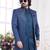Men's teal green  3 peice jacket set with imported jaquard silk and faux satin