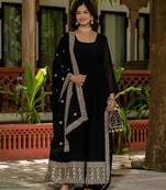 Women's Gorgeous Faux Georgette with Flared Anarkali Dupatta set