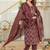 Cotton cambric semi-anarkali printed kurti-pant-dupatta  set
