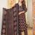 Cotton cambric semi-anarkali printed kurti-pant-dupatta  set