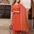 Cotton cambric semi-anarkali printed kurti-pant-dupatta  set