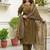 Cotton cambric semi-anarkali printed kurti-pant-dupatta  set