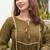 Cotton cambric semi-anarkali printed kurti-pant-dupatta  set