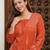 Cotton cambric semi-anarkali printed kurti-pant-dupatta  set