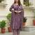 Cotton cambric semi-anarkali printed kurti-pant-dupatta  set