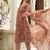 Cotton cambric semi-anarkali printed kurti-pant-dupatta  set