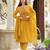 Cotton cambric semi-anarkali dyed  kurti-pant-dupatta  set
