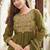 Cotton cambric semi-anarkali dyed  kurti-pant-dupatta  set