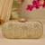 Gold floral embroidered clutch