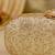 Gold floral embroidered clutch