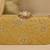 Yellow floral embroidered clutch