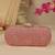 Pink floral embroidered clutch