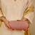 Pink floral embroidered clutch