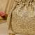 Gold floral embroidered potli bag