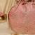 Pink floral embroidered potli bag