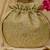 Green floral embroidered potli bag