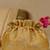 Yellow floral embroidered potli bag