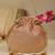 Red floral embroidered potli bag