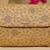 Gold floral embroidered clutch