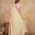 Beige Satin Sequin Embroidery Coding Work Saree with Unstitched Net Blouse 