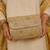 Gold floral embroidered clutch