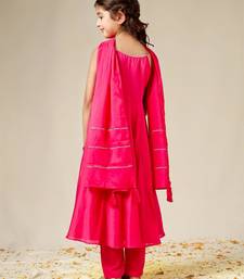 Rani mulmul strappy plain anarkali suit set - set of 3