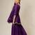 Purple mulmul angrakha suit set -set of 3
