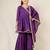 Purple mulmul angrakha suit set -set of 3