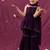 Purple mulmul strappy anarkali set -set of 3