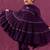 Purple mulmul multi tier anarkali set -set of 3