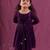 Purple anarkali mulmul suit set -set of 3