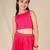 Rani solid mulmul top and skirt set- set of 3