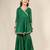 Green mulmul angrakha suit set -set of 3