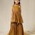 Brown mulmul strappy anarkali set -set of 3