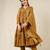 Brown mulmul multi tier anarkali set -set of 3