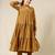 Brown mulmul multi tier anarkali set -set of 3