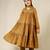 Brown mulmul multi tier anarkali set -set of 3