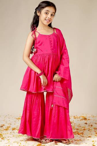 Rani mulmul strappy anarkali set -set of 3