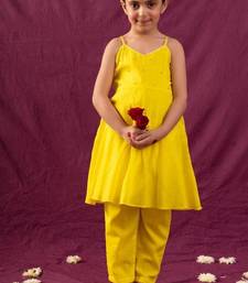 Rani mulmul strappy plain anarkali suit set - set of 3