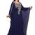 Royal Navy Blue Stitched Kaftan with Golden Handwork Embroidery – Elegant Party Wear