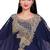 Royal Navy Blue Stitched Kaftan with Golden Handwork Embroidery – Elegant Party Wear