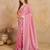 LightPink Art Silk swarovski Work Saree with Unstitched Blouse 