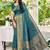 Sangam prints turquoise assam silk woven work traditional saree