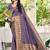Sangam prints purple assam silk woven work traditional saree