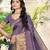Sangam prints purple assam silk woven work traditional saree
