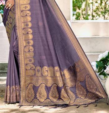 Sangam prints purple assam silk woven work traditional saree 3